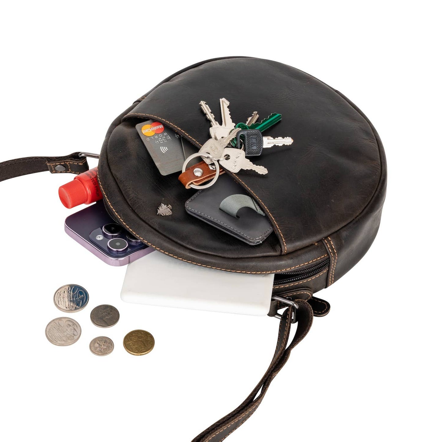 Leather Shoulder Bag - Sandy