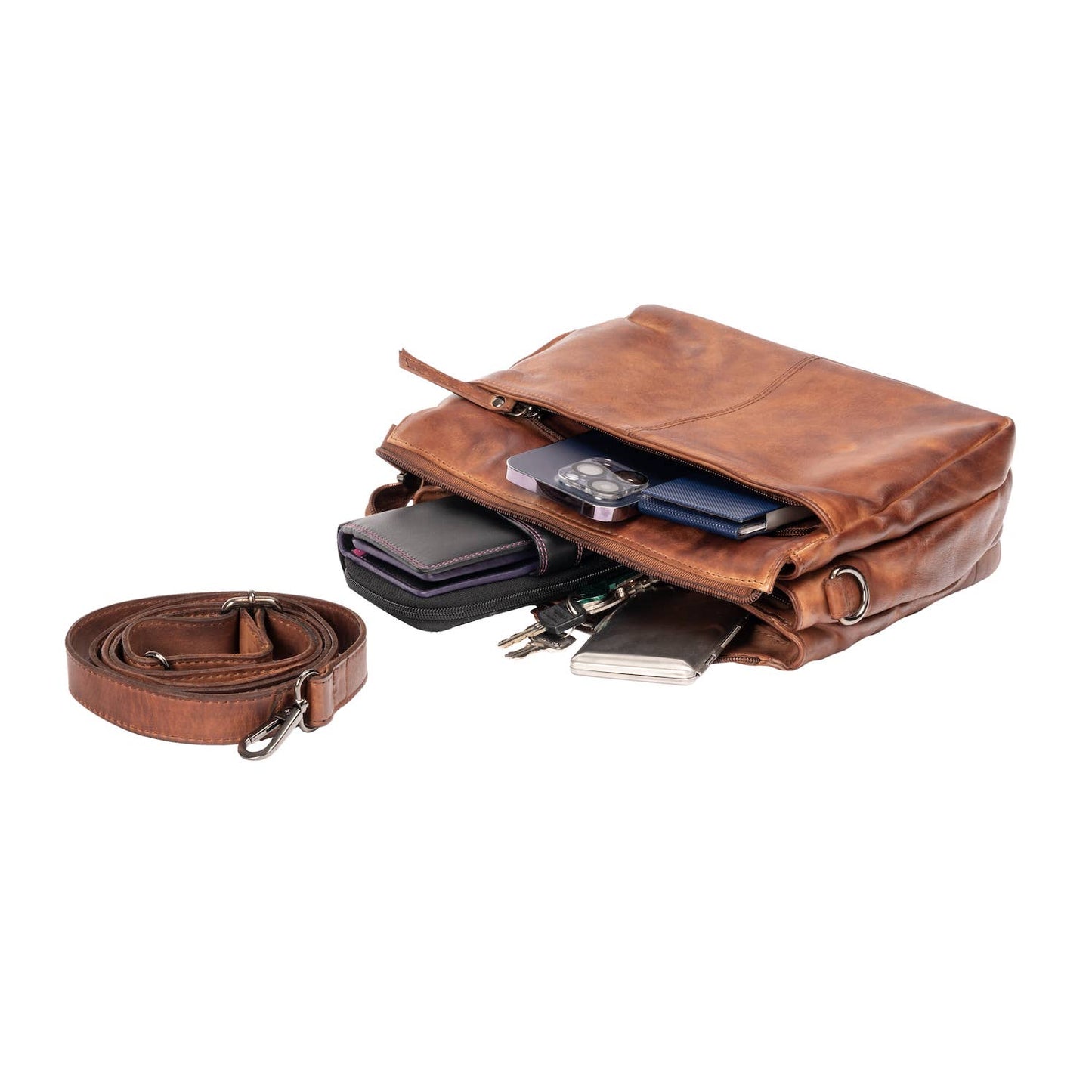 Leather Shoulder Bag June