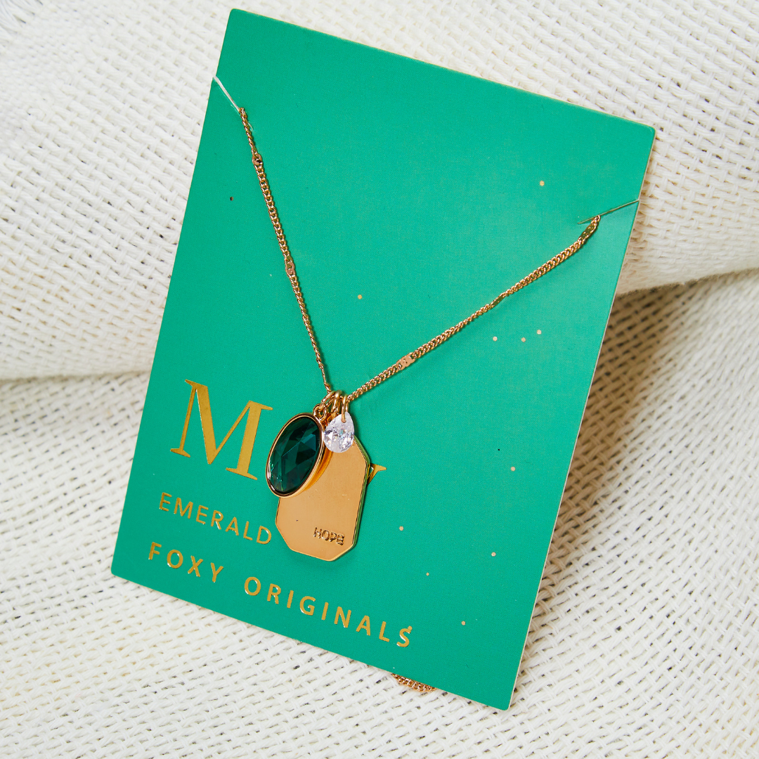 May Birthstone Necklace | Birthday Jewelry