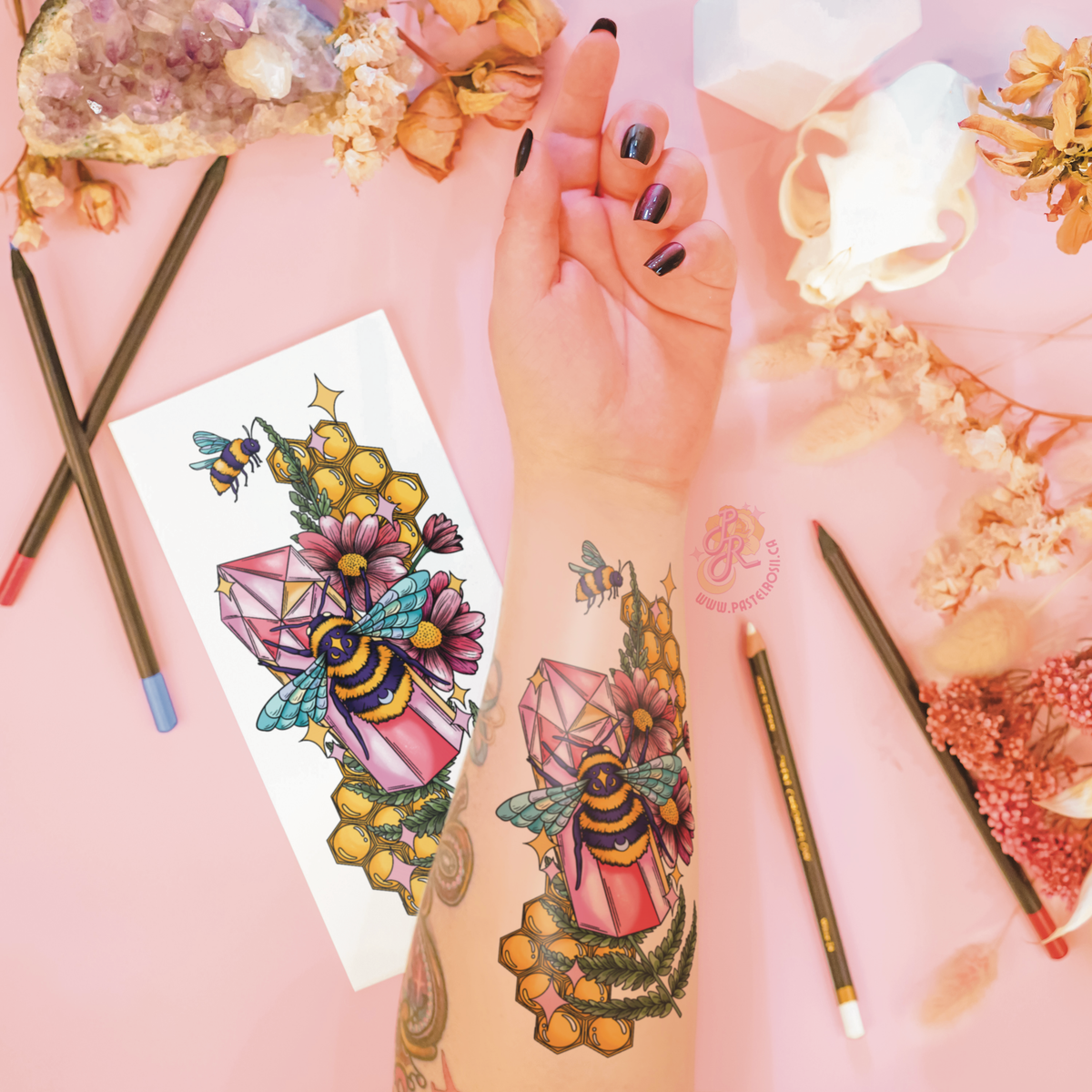 Crystallized Honey Temporary Tattoo