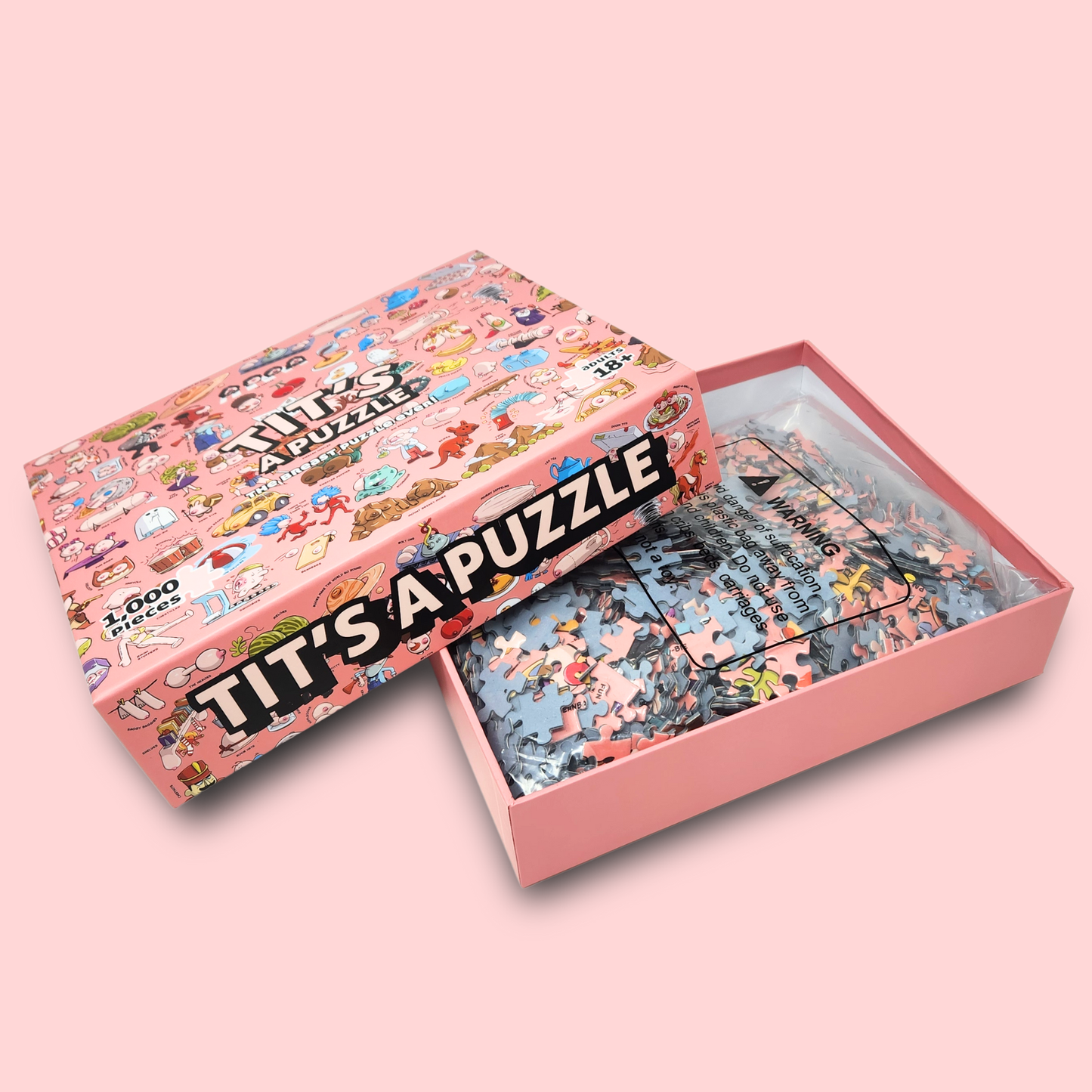 Tit's A Puzzle - Funny Boob Themed 1000 Piece Jigsaw Puzzle