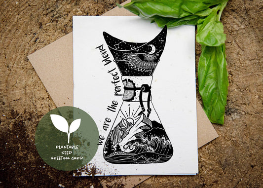 We are the Perfect Blend, Plantable Seed Greeting Card