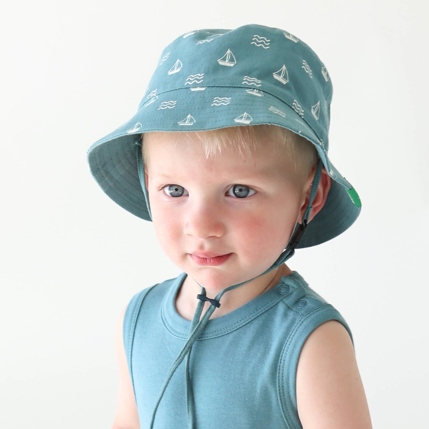 Reversible Organic Cotton Bucket Hats: Medium (12-24 Months) / Pineapples and Honey