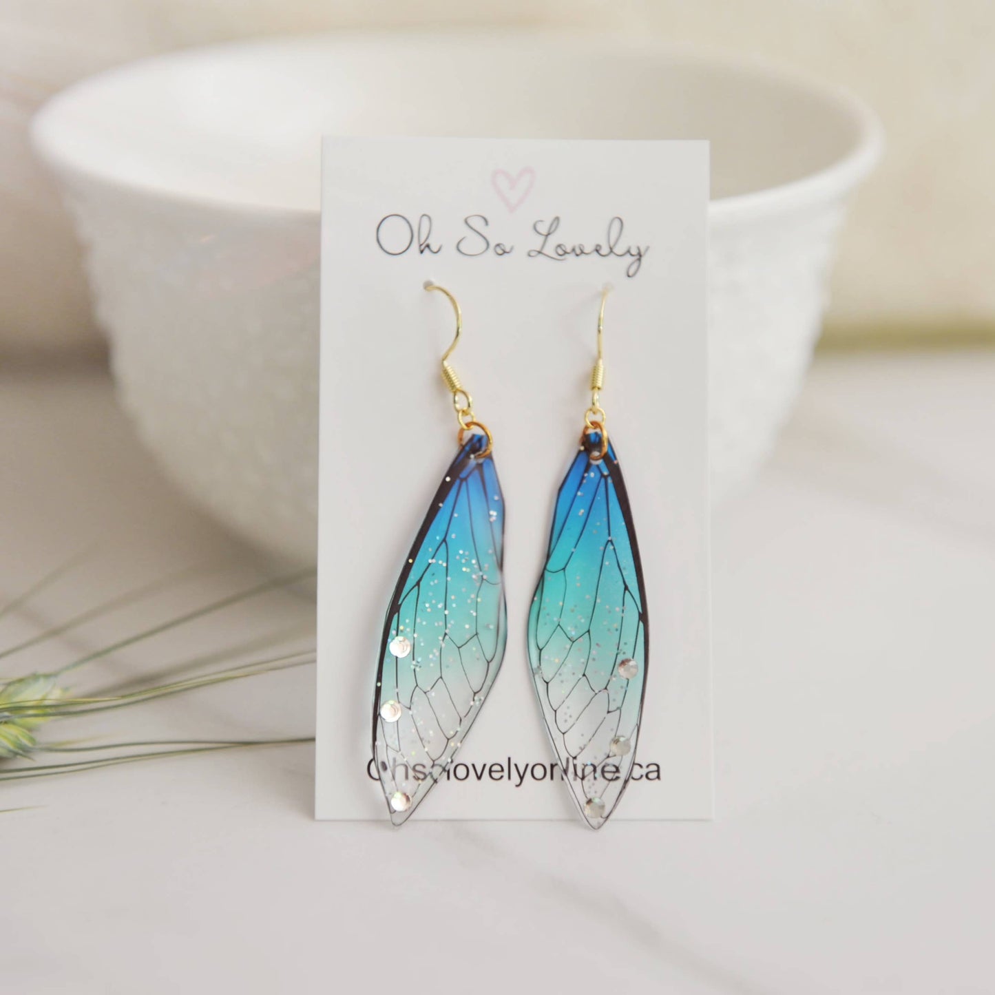 Sparkle Butterfly Wing Earrings