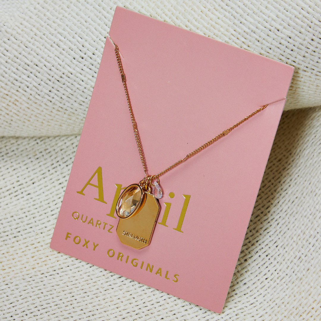 April Birthstone Necklace | Birthday Jewelry