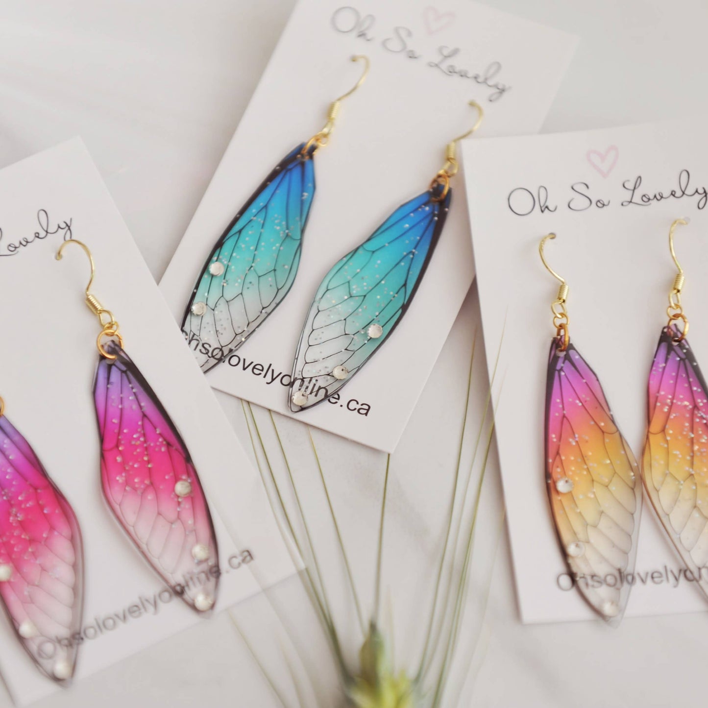 Sparkle Butterfly Wing Earrings