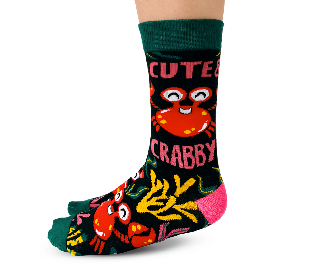 Cute and Crabby Socks - S/M (Women)