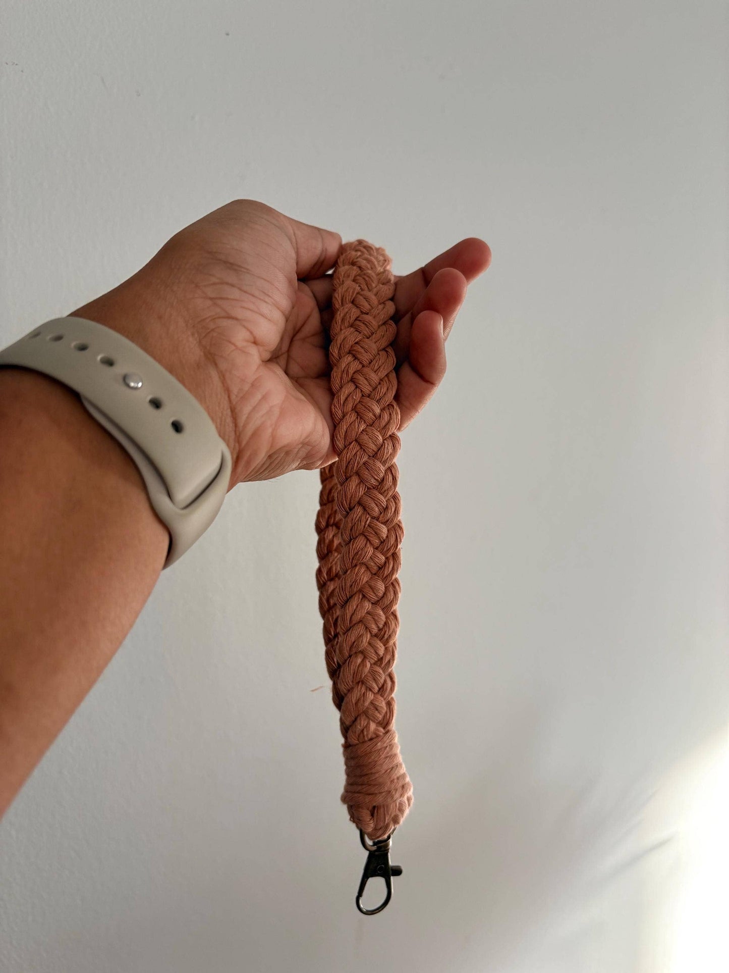 Handmade Macrame Cotton Boho Wristlet Keychain for Women