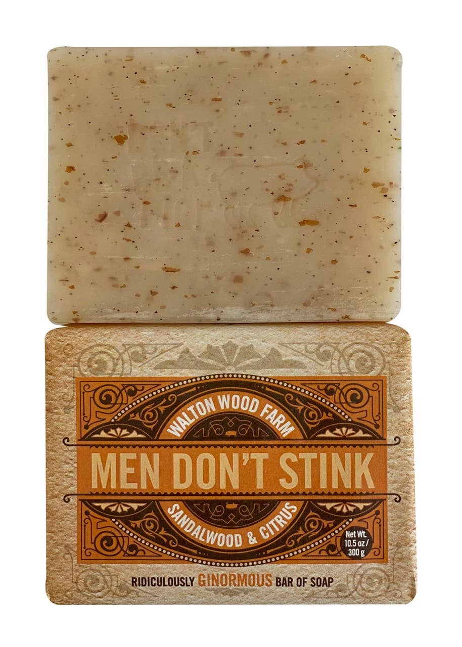 Men's Don't Stink Soap - Sandalwood & Citrus - Ginormous Bar