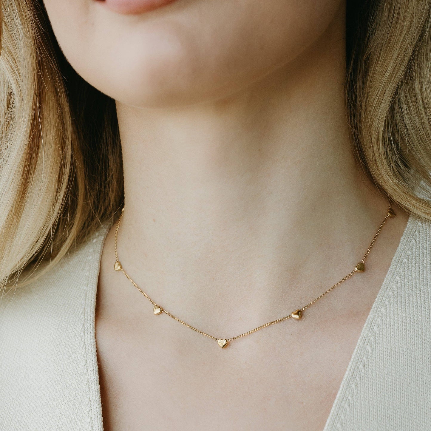 Golden Heartline Necklace