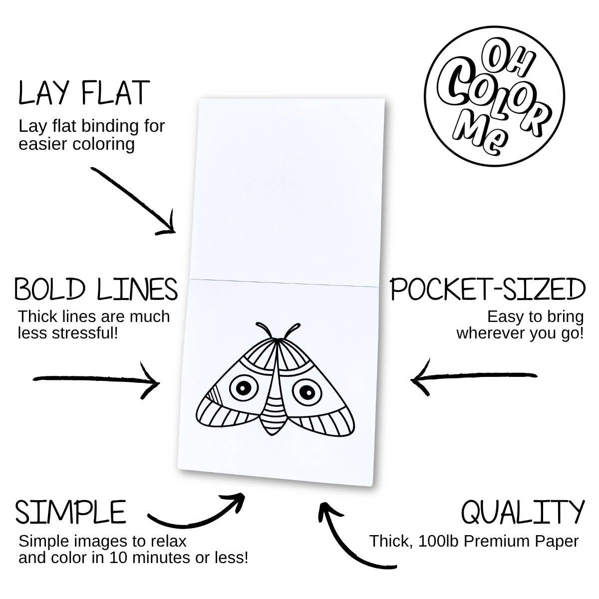 Mini Coloring Book Garden Therapy, 4x4", Stocking Stuffers