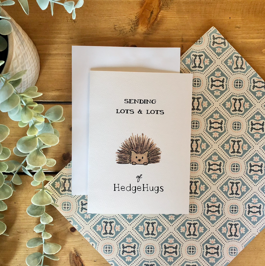Sending Lots & Lots of HedgeHugs - Greeting Card