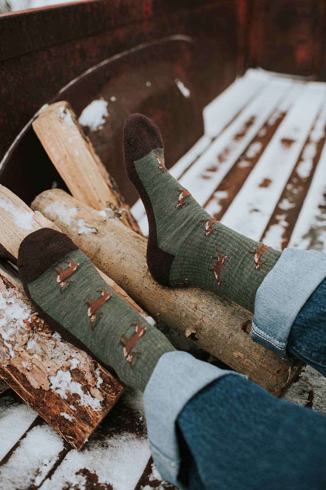 Women's Merino Wool Socks | Deers | Nature & Outdoors | Eco