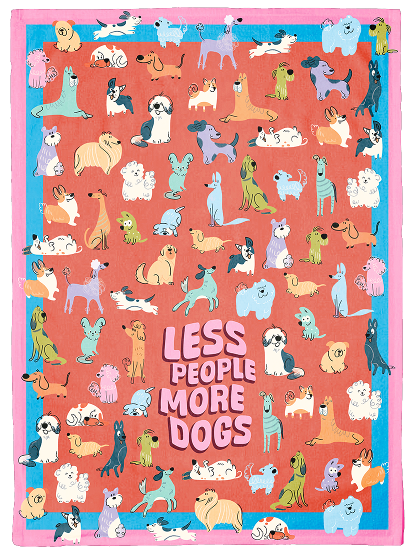 More Dogs Dish Towel