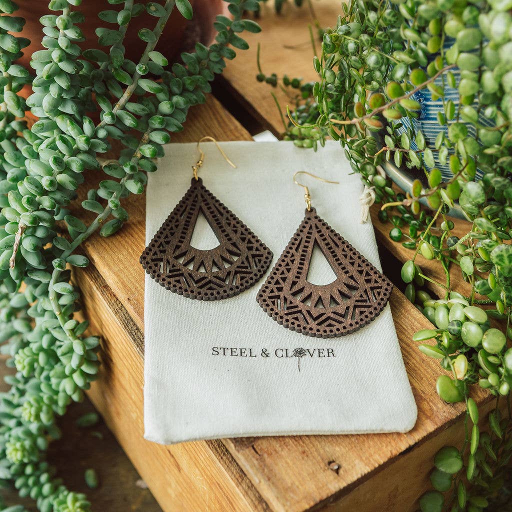 Boho Wooden Earrings