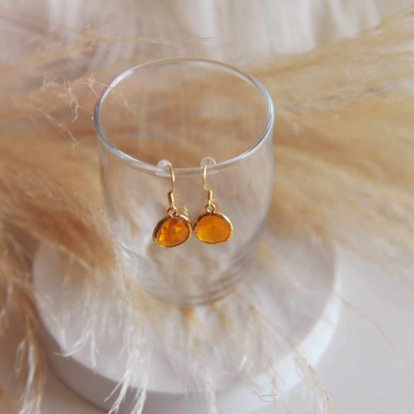 Lennon Orange gem earrings