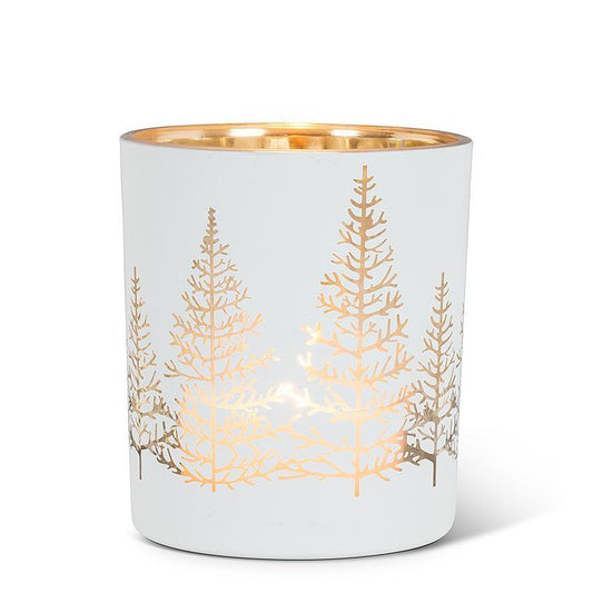 Tree Tea light holder White and Gold