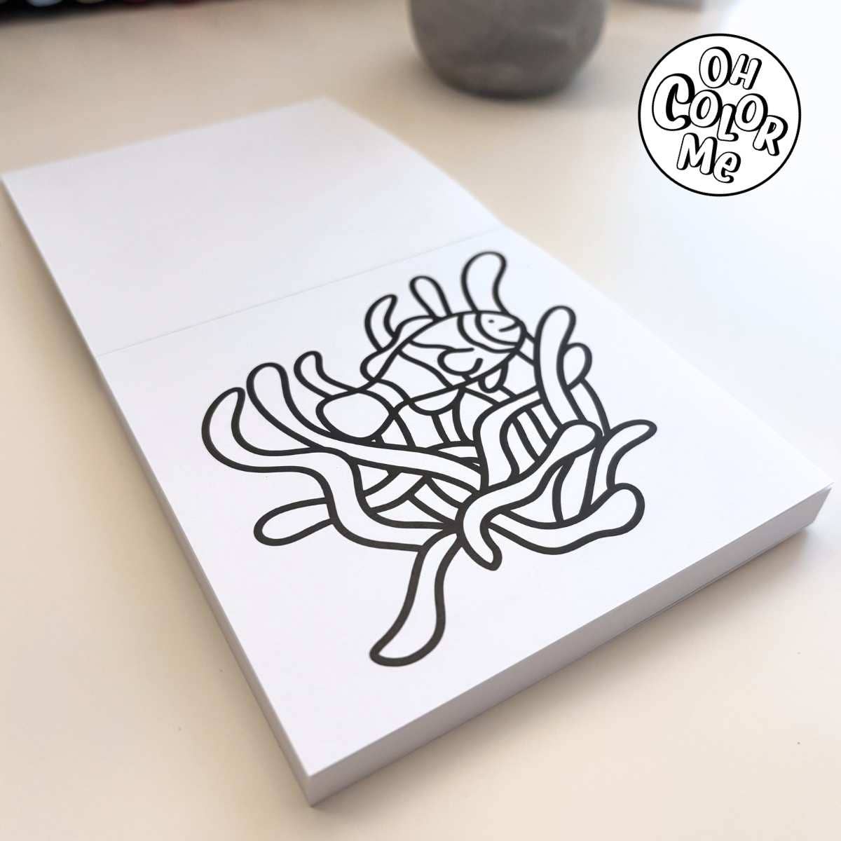 Mini Coloring Book Sea Secrets, 4"x4", Stocking Stuffers