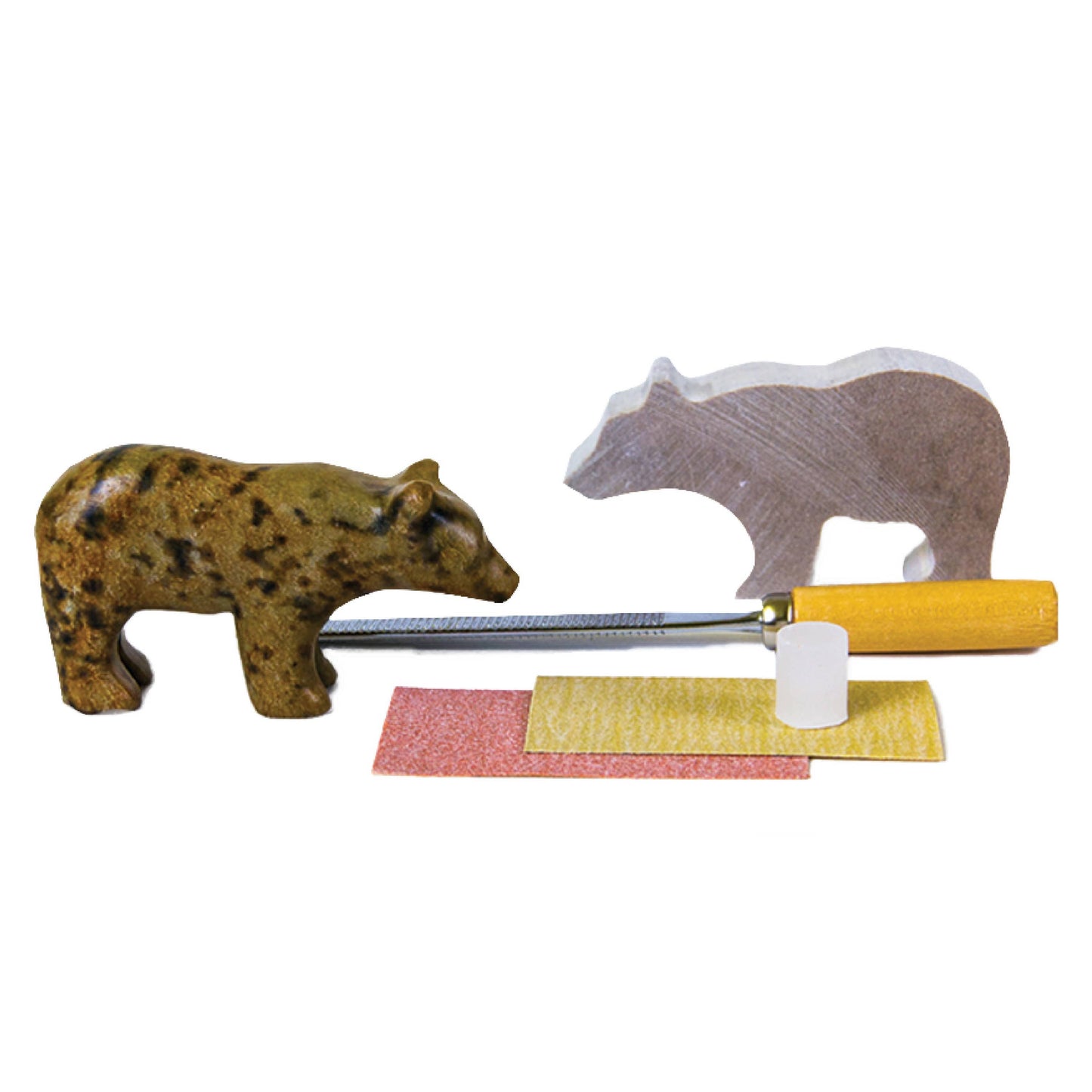 Bear & Wolf Soapstone Carving Kit