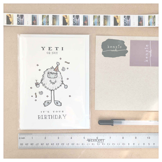 Yeti or Not it's Your Birthday Card-kenzie