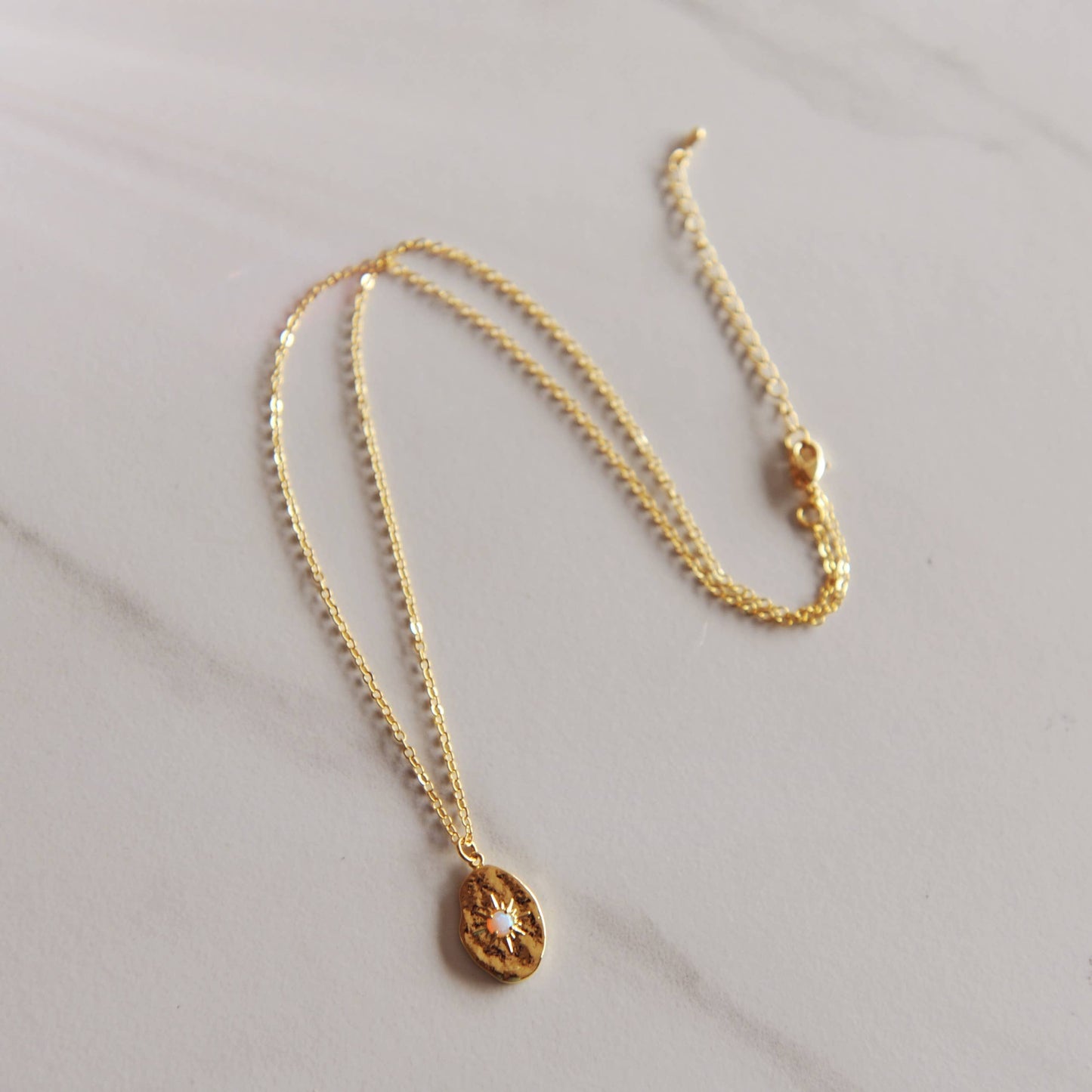 Nova vintage opal star necklace