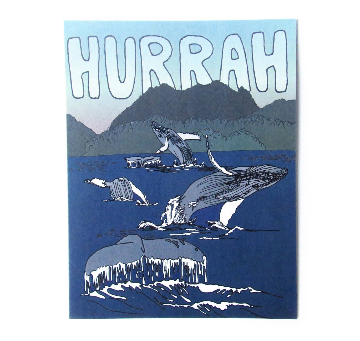Hurrah Whales Card
