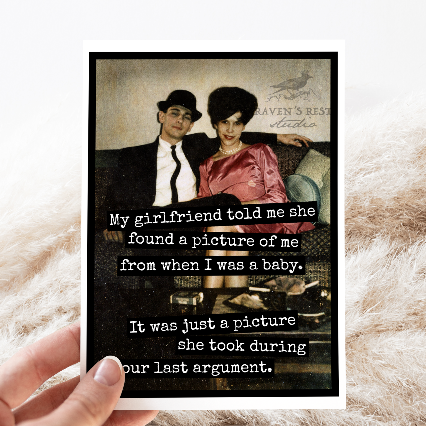 Snarky Love Card – Vintage Photo Valentine/Anniversary Card