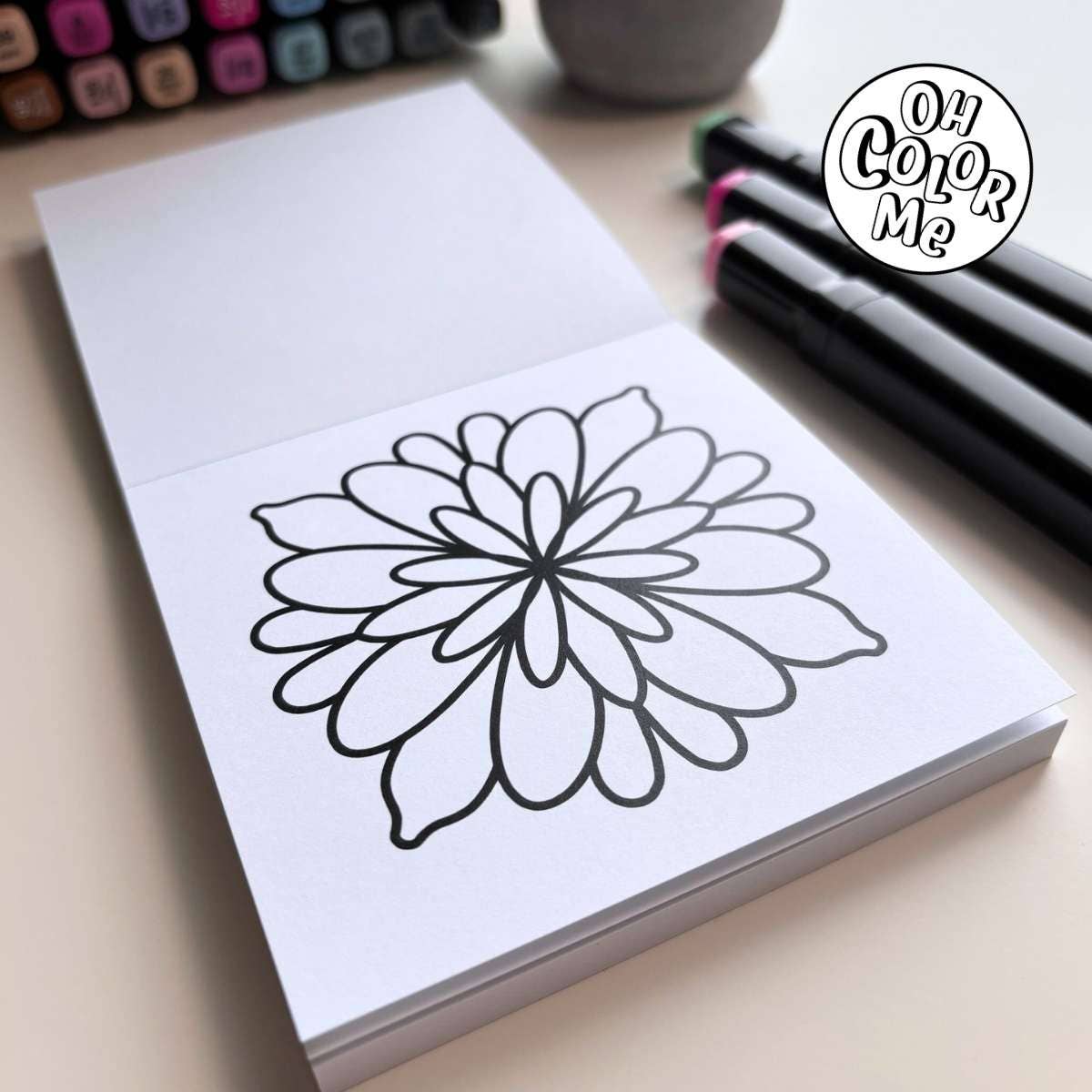 Mini Coloring Book Mystical Mandalas, 4x4" Stocking Stuffers