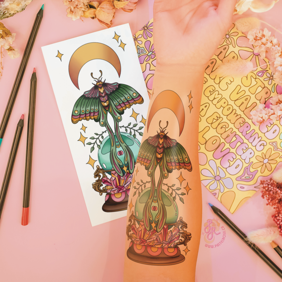Future of the Moth Temporary Tattoo