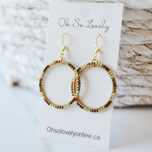 Lilith Beaded Hoop Earrings 