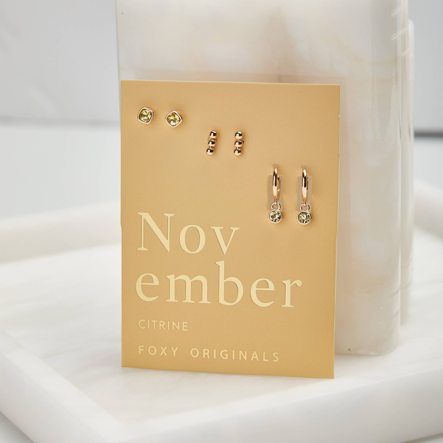 November Birthstone Earrings