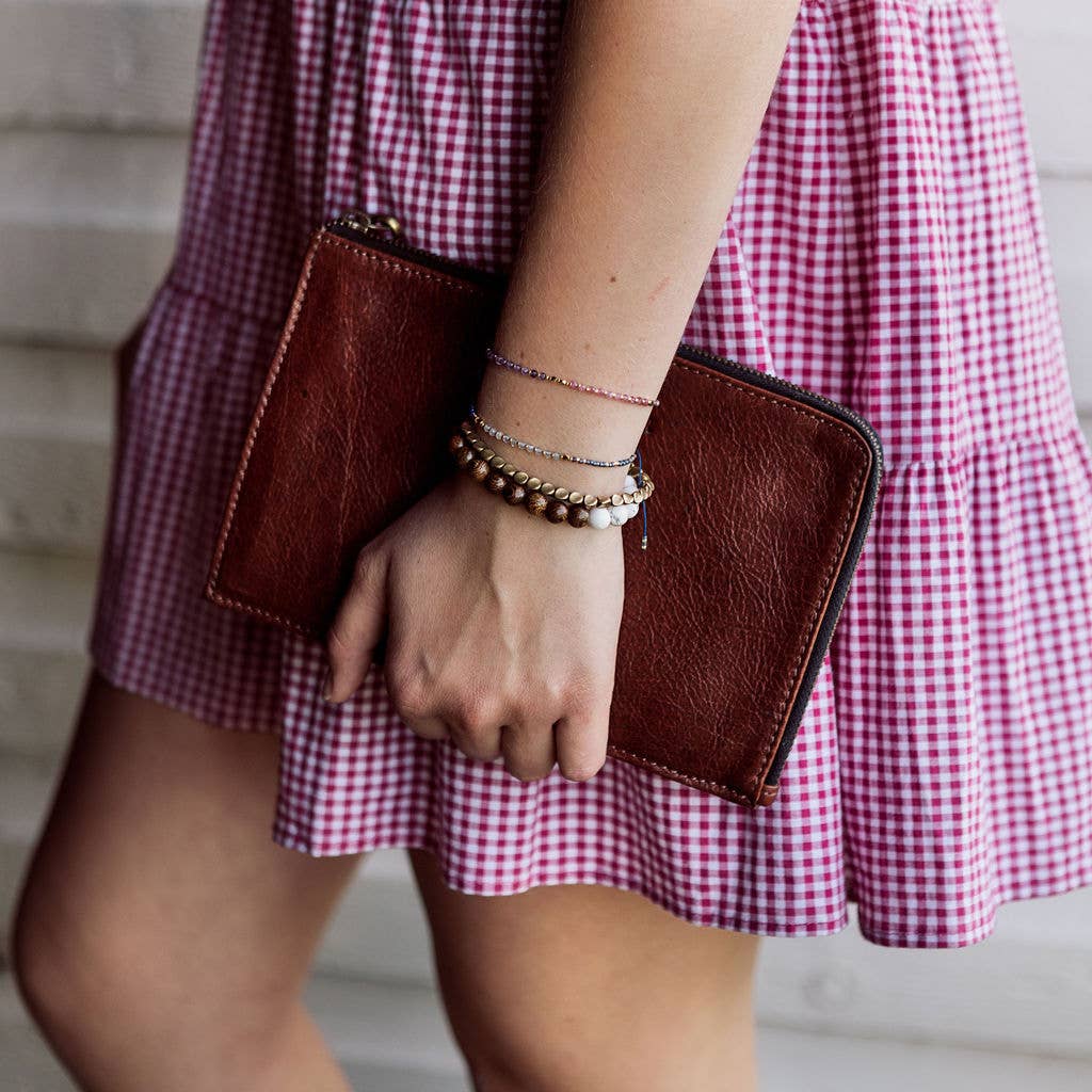 Berwyn Mini Bead Bracelet: Grey