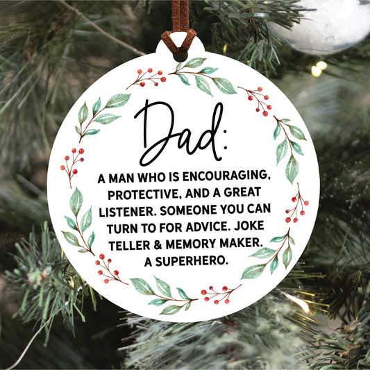 Dad Definition Christmas Ornament