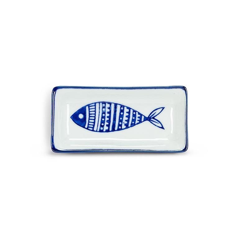 Small Blue Fish Sauce Dish