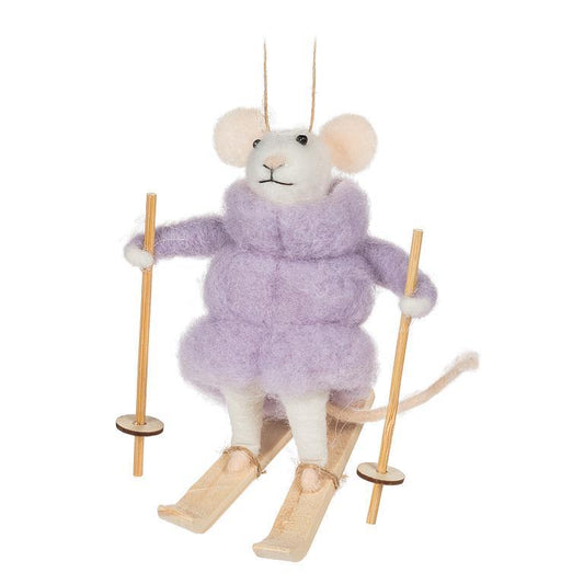 Mouse in Puffy Parka skiing