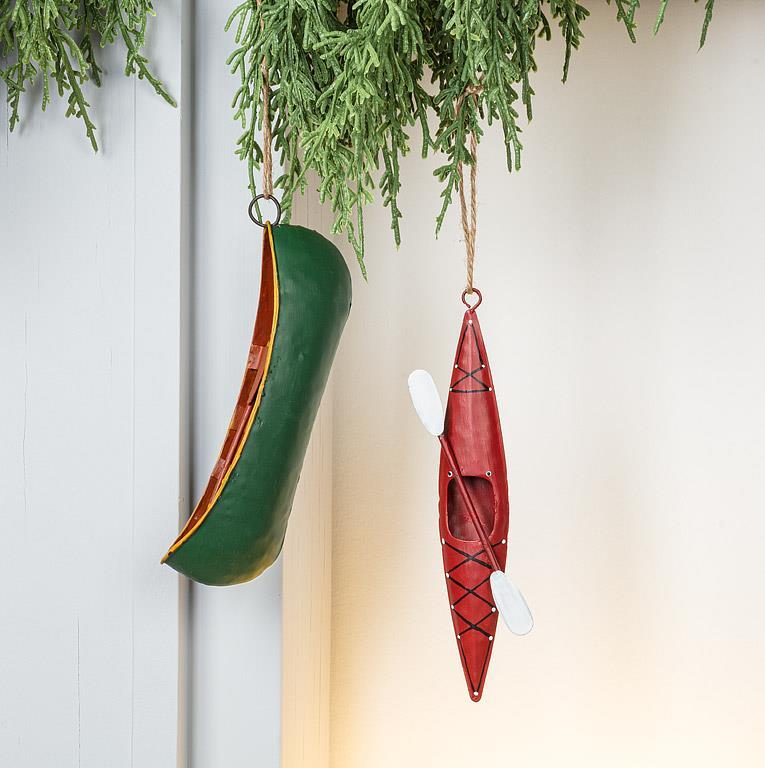 Wooden Canoe Ornament