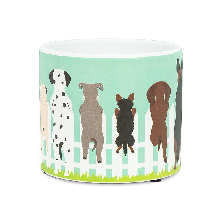 Planter Dogs on Fence
