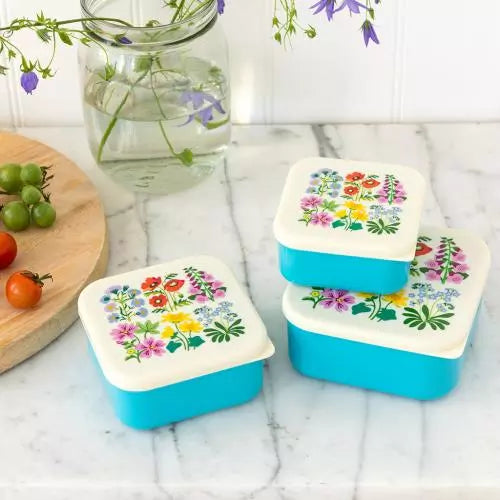 Snack Boxes-Set of 3 Wild Flowers