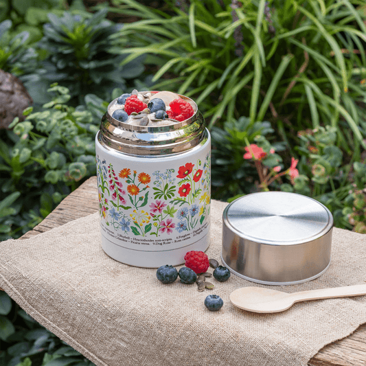 Stainless Steel Food Flask- Wild FLower