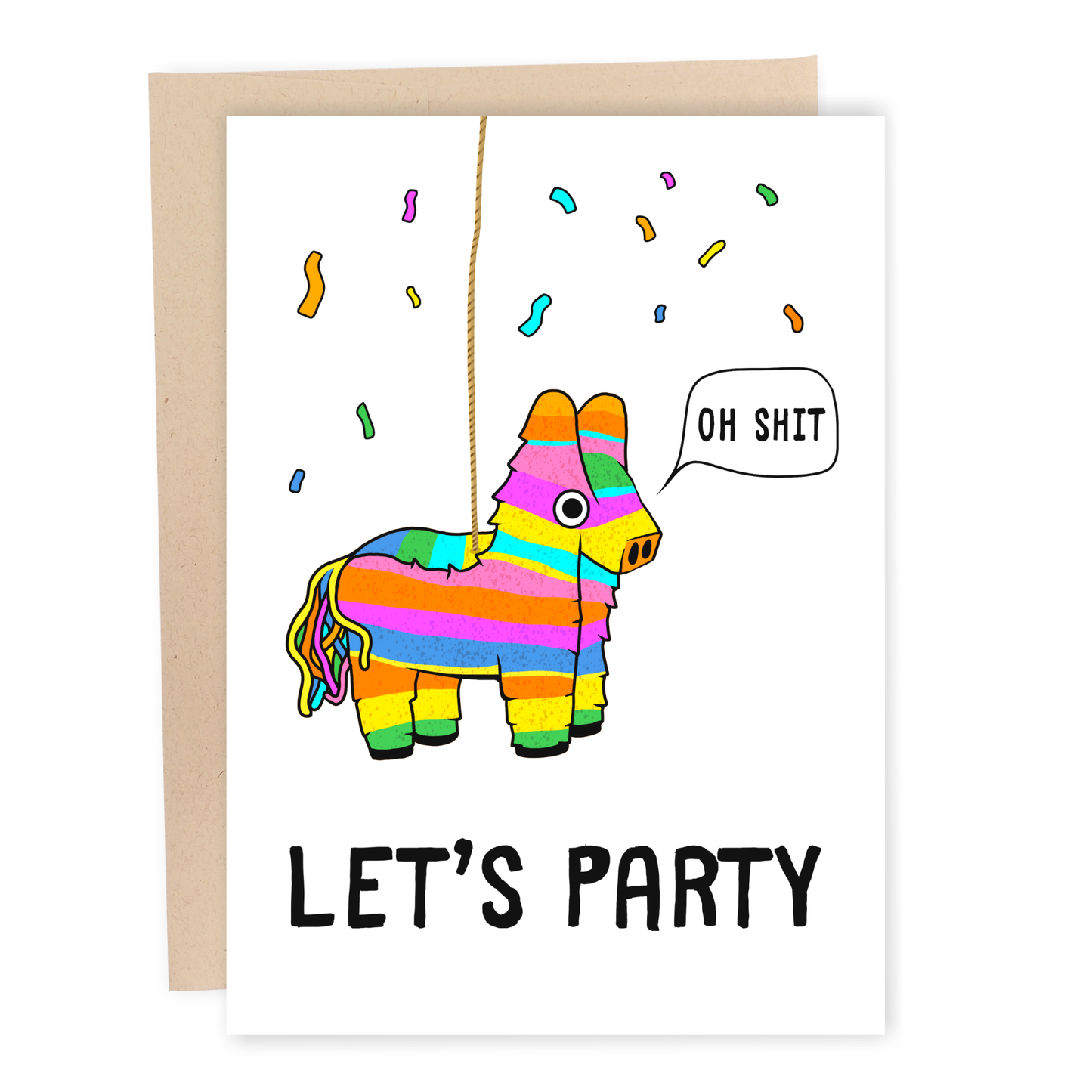 Oh Shit Piñata | Funny Birthday Card
