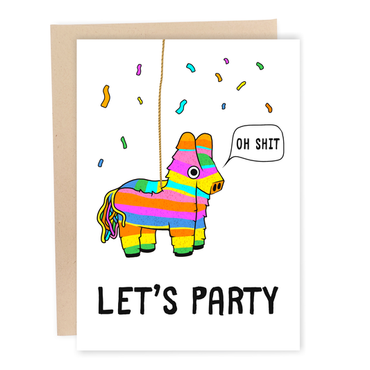 Oh Shit Piñata | Funny Birthday Card