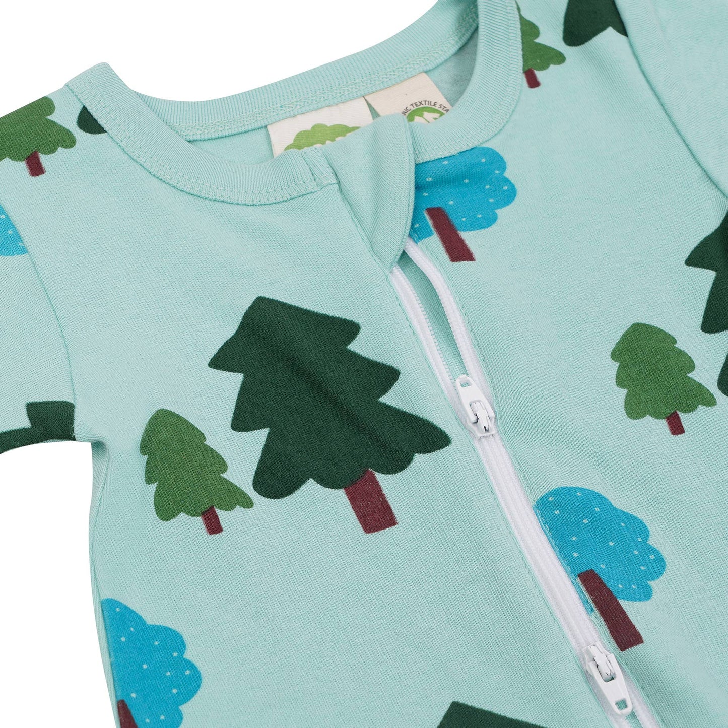 Signature Print '2-Way' Zip Romper - Short Sleeve