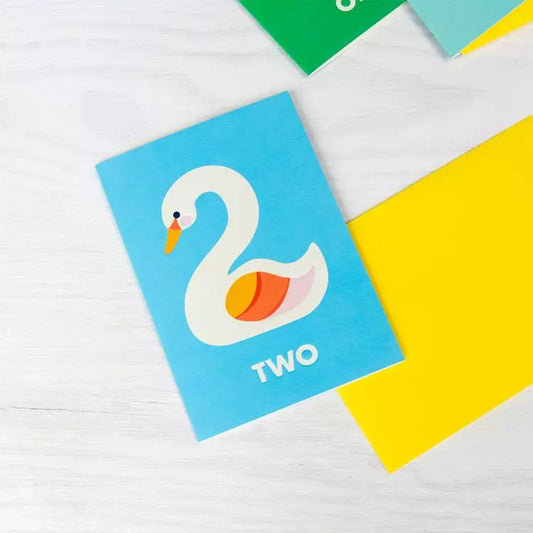 Birthday Card Swan Two