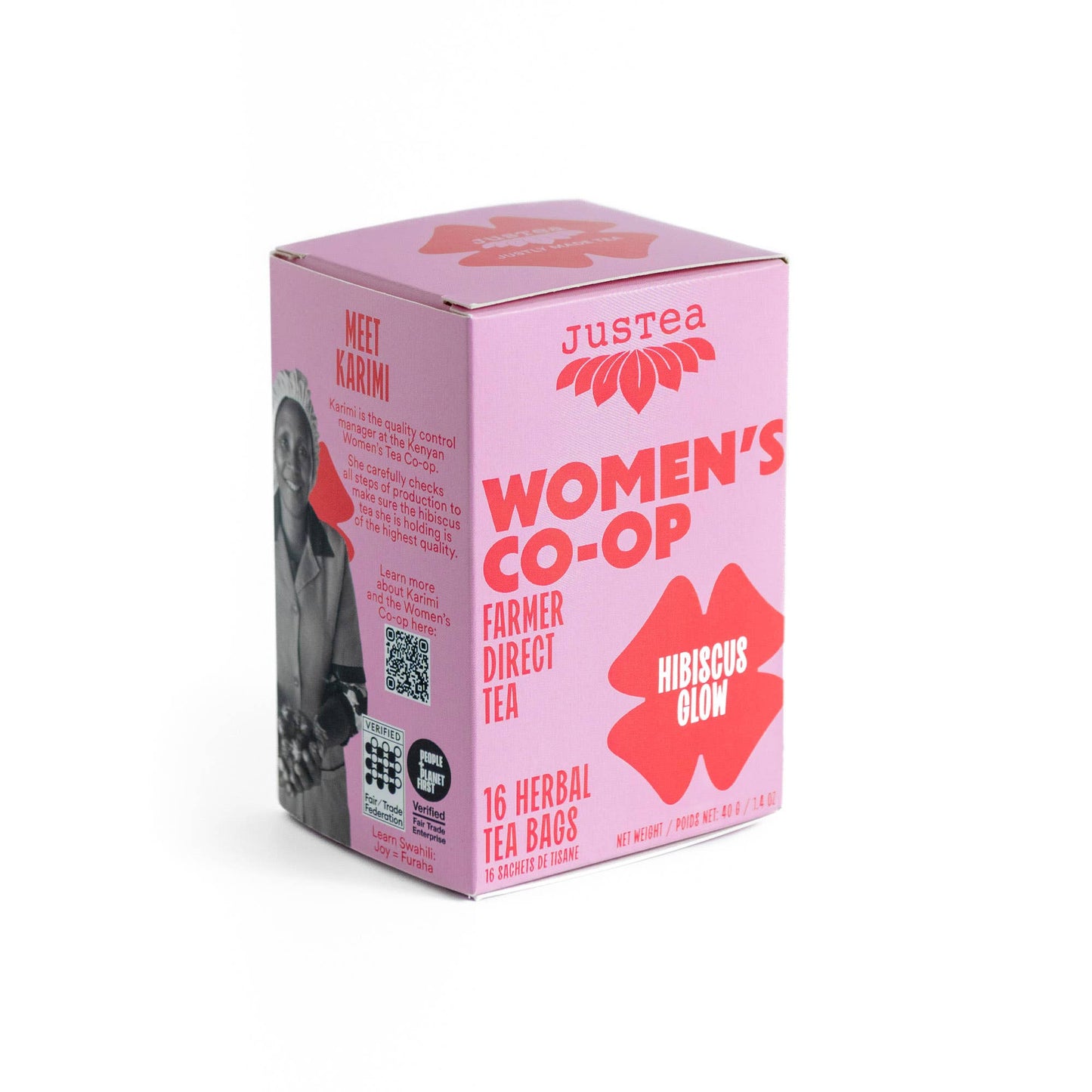 Hibiscus Glow Tea Bags - Organic, Fair-Trade, Herbal Tea