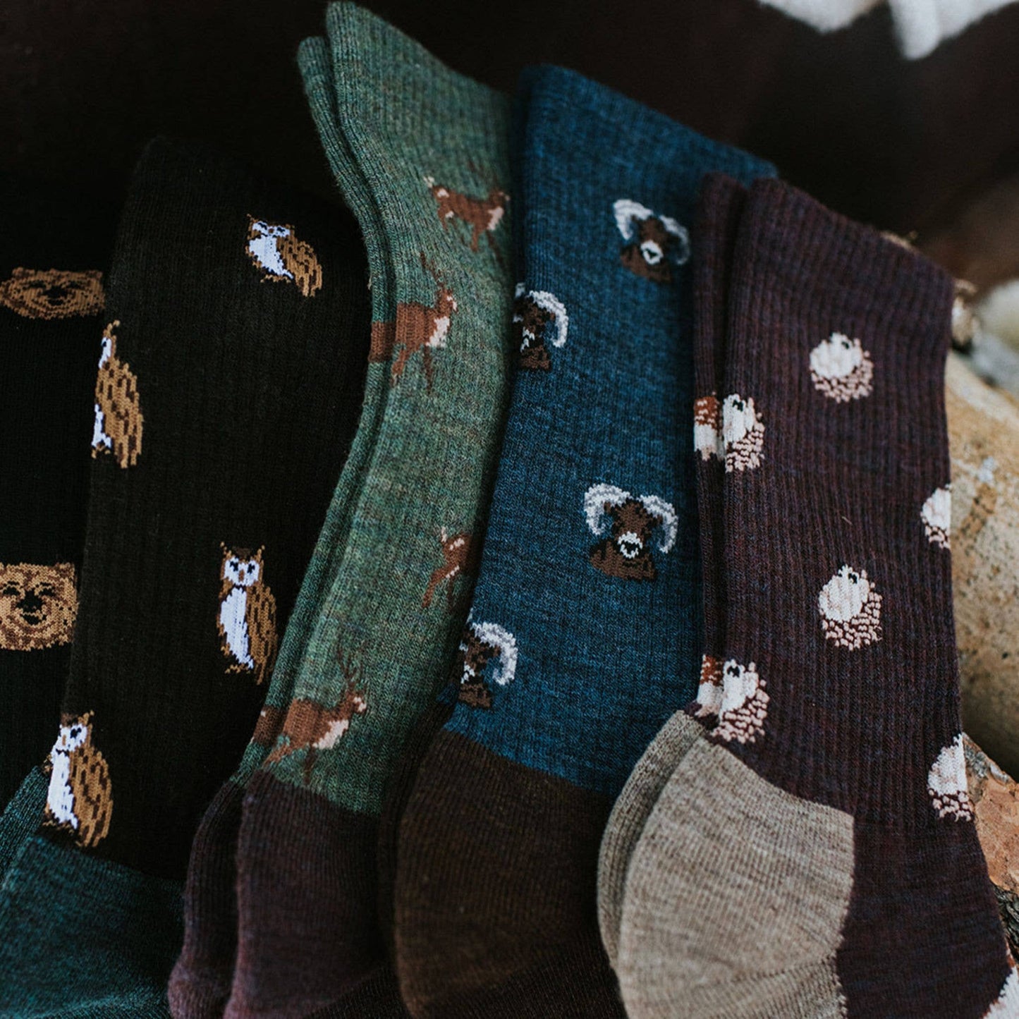 Women's Owl Merino Wool Socks