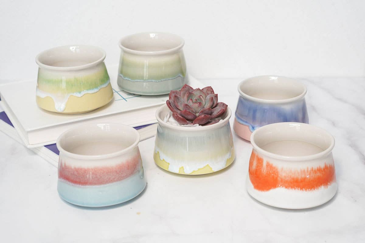 Small Glazed Pot Set