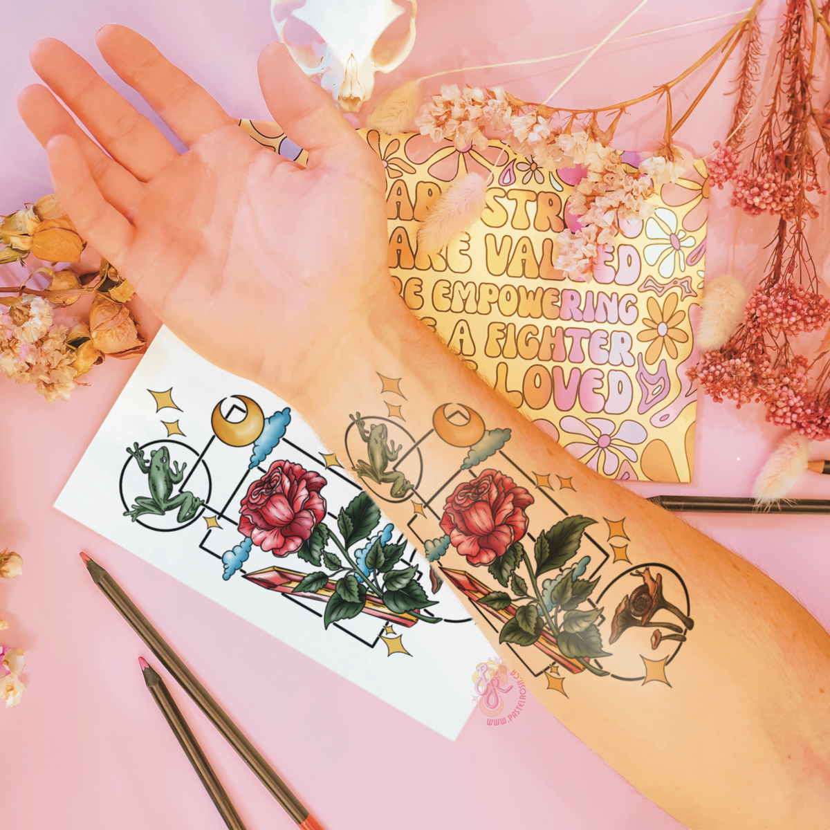 Fantasy Garden Temporary Tattoo