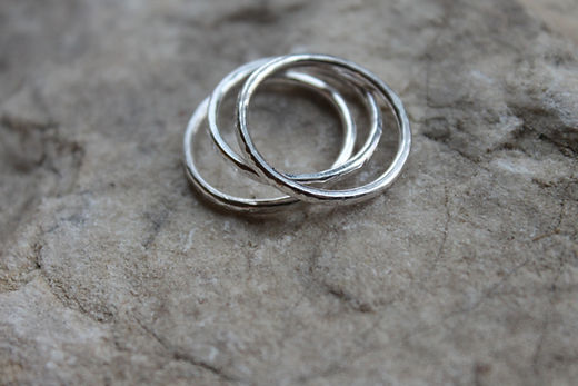 Rings Beach Linen Sterling Silver Stacker- Pacific Alchemy