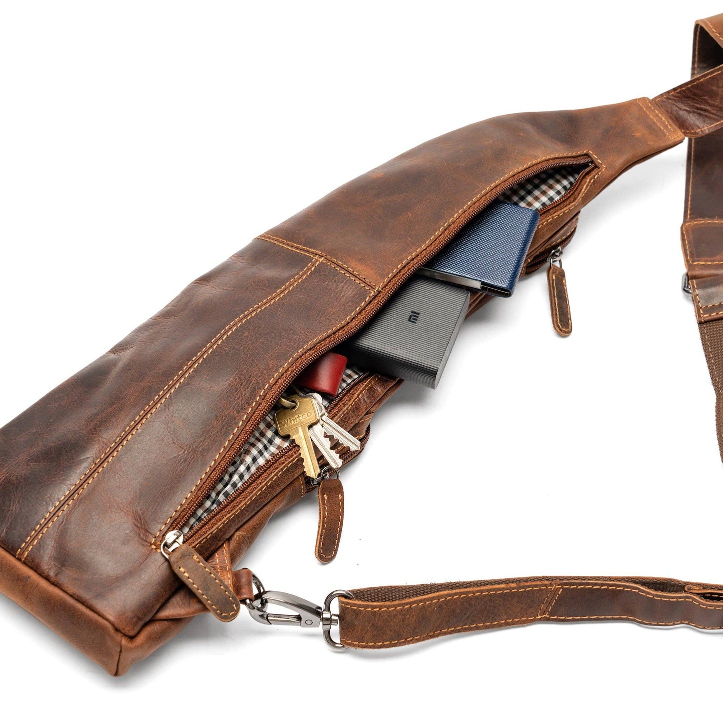 Leather Crossbody Bag Sandel - Harley GW6789