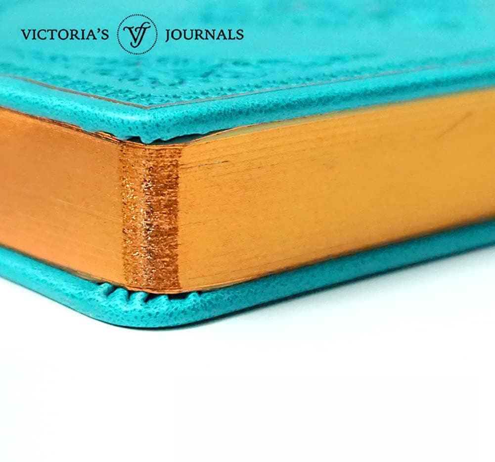 Vintage Classic Style Diary Notebook Vegan Leather (Teal)